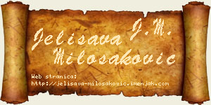 Jelisava Milošaković vizit kartica
